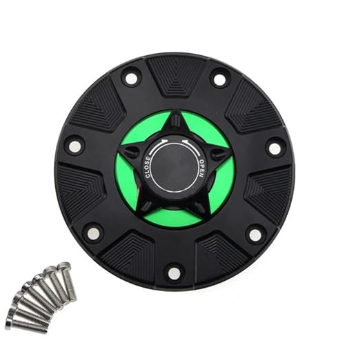 Bouchon de réservoir d'essence CNC vert pour moto Kawasaki ZXR400 et ZXR750 de 1991 à 1999