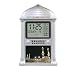 Precision Works Azan Alarm Clock - Islamic Digital 5 Namaaz Reminder Wall Clock (Silver)