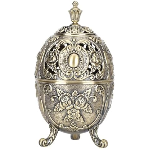 Cyrank Zinc Alloy Easter Egg Incense Holder Cover