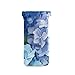HUSSRITY Eyeglasses Case Blue Hydrangea Sunglasses Pouch Soft PU Leather Squeeze Top Eyeglass Holder Portable Glasses Case For Women Men