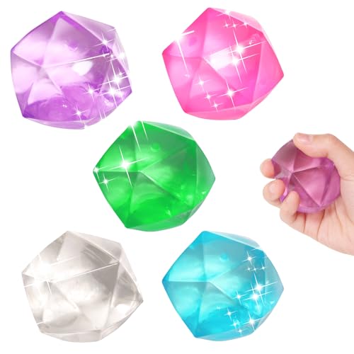 1pcs Random Color Big 2.45 Stress Cube Masonry Ice Squishy Stress Balls-Diamond Malt Sugar Ball-Sensory Fidget Toy for Your Best Mellow and Chill-Square Shape Hand Exercise Balls- Age 3 to Adult