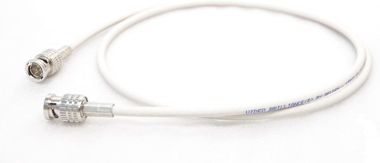 BNC-RCA同軸デジタルケーブル 1m Belden 超広帯域12GHz 銀メッキ単線