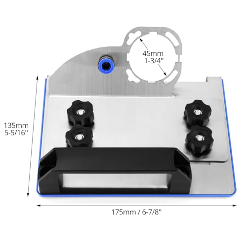 QWORK Suporte de chanfro de esmerilhadeira angular de 45° para azulejos de precisão para rebarbadora