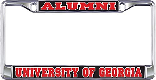 Dixie DawgsGeorgia Bulldogs Metal Domed License Plate Frame for Front or Back of Car Officially Licensed (Alumni)