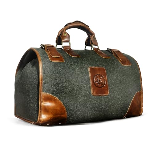 Vattenavvisande kanvas Crazy Horse läder resväska 35 l trim unisex handbagage weekendväska sportväska för resor helg semester...