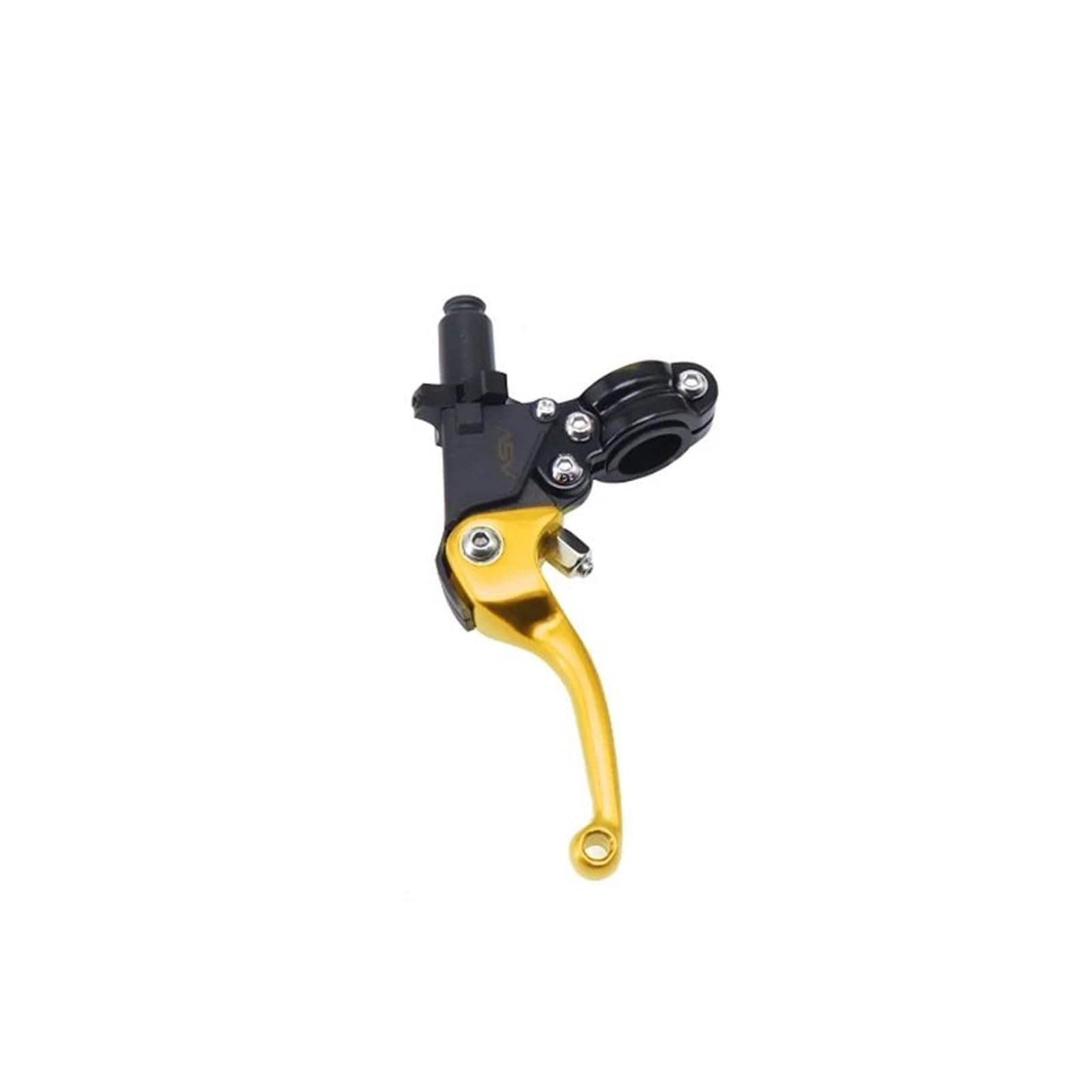 SUPER DAFI Brake Clutch Levers Universal 22MM Diameter Aluminum Adjustable Motorcycle Brake Handlebar Modified Clutch Lever Clutch Brake Lever(Short Yellow)