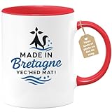 Célébrez la fierté bretonne à chaque gorgée! Ce mug n'est pas seulement un récipient pour votre café, c'est un véritable étendard de la culture bretonne, idéal pour ceux qui chérissent leur héritage et aiment le montrer de manière ludique et élégante.