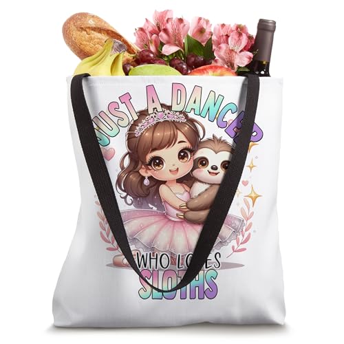 Tote Bag Ballet Niñas Just a Dancer Who Loves Sloths miniatura 4