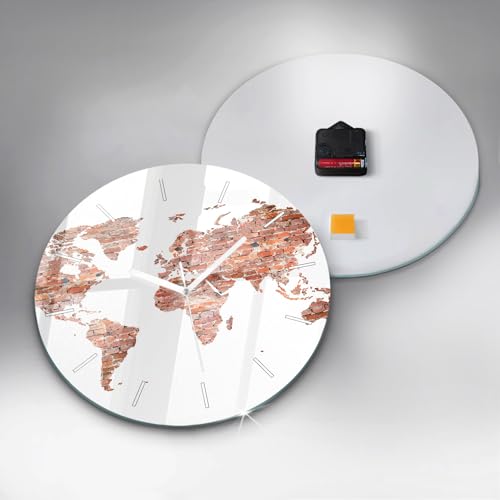 Horloge en verre de qualité supérieure Wallfluent 30 cm design moderne