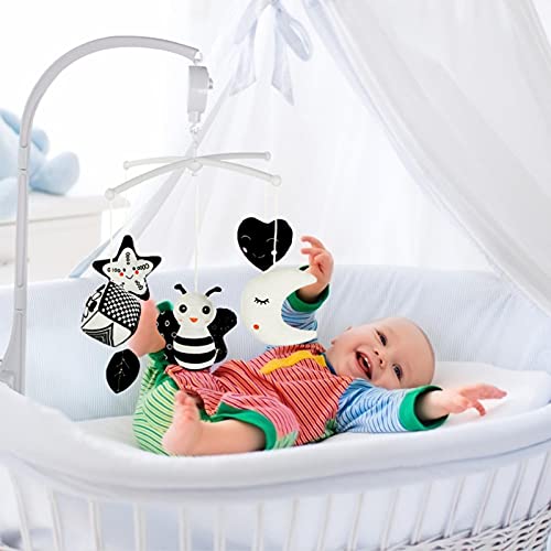 Dutyrow Cama Feliz Berço Brinquedo Caixa de Música Bebê Cama Bebê Cama Feliz Elétrico Pingente Remov