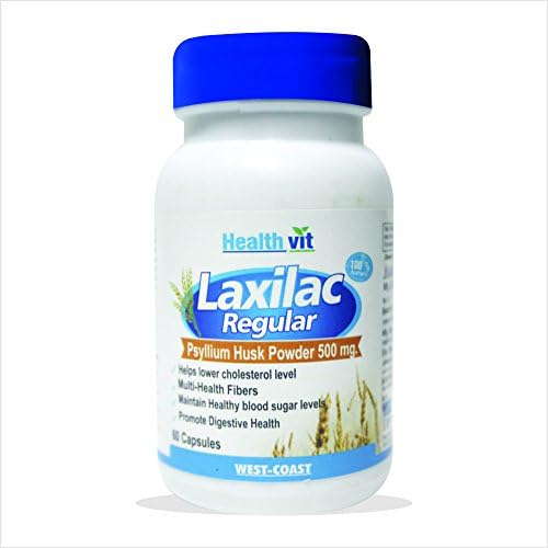 Healthvit Laxilac Regular Psyllium Husk Powder 60 Capsules