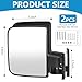 OBTANIM Adjustable Golf Cart Side Rear View Mirrors for Club Car EZ GO Yamaha and Others Carts