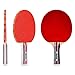 Franklin Sports Ping Pong Paddle - Performance Table Tennis Racket - Wooden Pro Style Paddle with Rubber Surface - Red + Gray