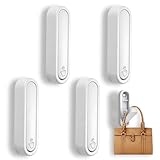Ganchos Pared Plegables 90° Invisibles 4 Unidades Gancho Plegable de Aluminio y Aleación de Zinc para Colgar Abrigos Toallas Bolsos Ideal para Oficina Cocina Baño Dormitorio Incluye Tornillos