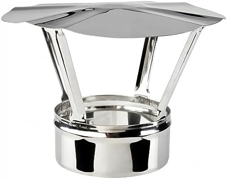 Kamin Schornstein Abdeckung Edelstahl - Regenhaube Für Ofenrohr 90-190mm