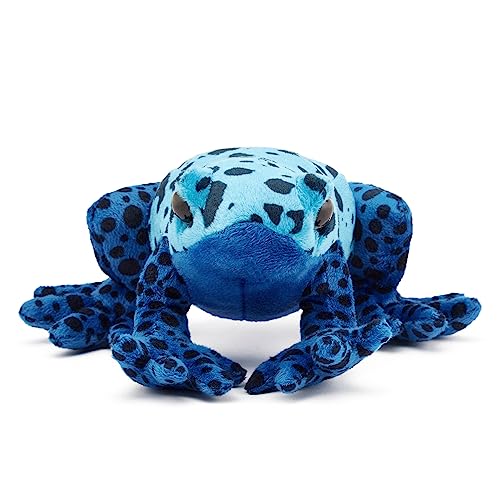 Zappi Co 100% Recycled Plush Poison Dart Frog Blue Toy (15cm Length) Stuffed Soft Cuddly Eco Friendly Animals Collection for Newborns - Image 2