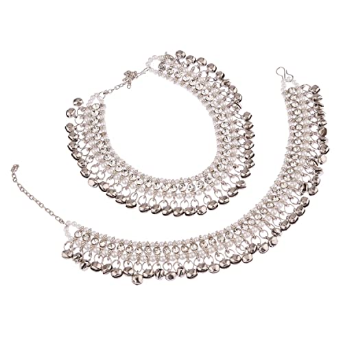 Image of Efulgenz Indian Anklets Bridal Payal Ghungroo Jhanjara Bells Ankle Bracelet