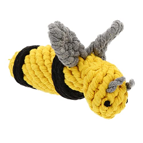 Toyvian Dog Toy Bee Cotton Rope Toy Durable Rope for Interactive Play Pet Supplies