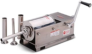 Hakka Sausage Stuffer 2 Speed Stainless Steel Vertical Sausage Maker (7Lb/3L(Horizontal))