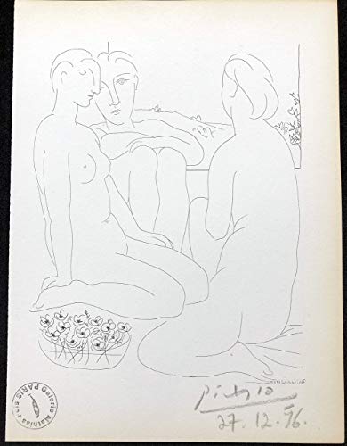 Pablo Picasso – “Tres Mujeres Desnudas detras de una Ventana”.S.V. 67. COA.