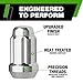 DPAccessories Chrome 7/16-20 Lug Nuts for Aftermarket Wheels - Closed End Spline Tuner - 34mm (1.35
