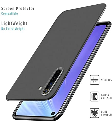 Image of Mobile Back Cover Case for Realme 6 (Silicone Case|CameraProtection|Black SC1510)