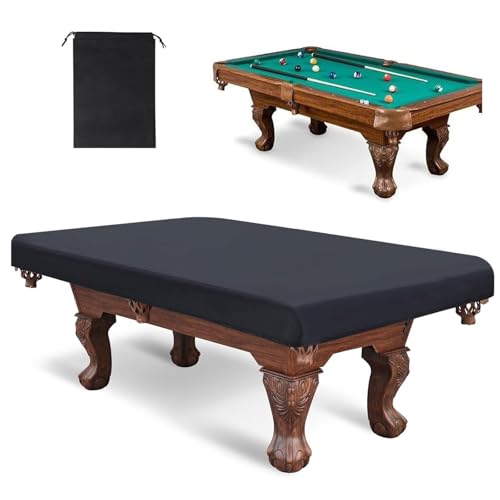 Could Spark Billiard Table Cover 7ft Waterproof Oxford Fabric Heavy Duty Tearproof Sun Protection with Drawstring for Indoor & Outdoor Snooker Table Black