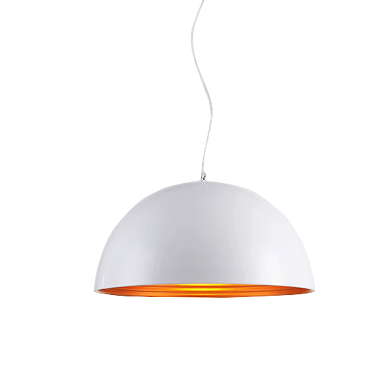 Lampe suspendue semi-circulaire en métal noble au design industriel moderne