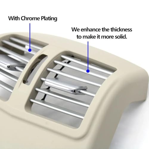Rejilla de ventilación de aire premium con panel cromado beige para Benz E260 E300 E320 4