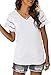 White Shirts for Women, Summer Tops for Women, Ladies Short Sleeve Tops and Blouses White M