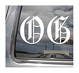 - OG Original Gangster Old English Font - Gangsta Attitude - Cars Trucks Moped Helmet Hard Hat Auto Automotive Craft Laptop Vinyl Decal Window Wall Sticker 10442