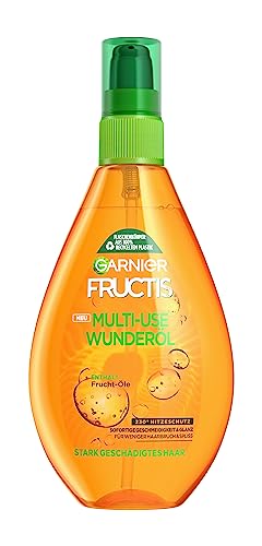 Garnier Wunder-Öl Hitzeschutz, Schaden Löscher, für stark geschädigtes Haar, Fructis, 3er Pack (3 x 150 ml)