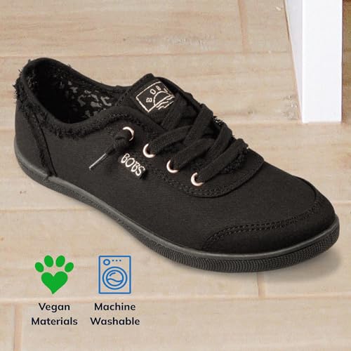 Skechers BOBS B Cute Schuhe für Damen, Schwarz/Schwarz, 37 EU Weit – Ansicht 6