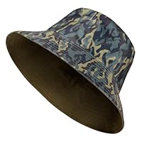 GM Apparel Kids Bucket Hat | Camouflage Sun Hat for Boys & Girls | 2 in 1 Reversible Summer Hats | Unisex Outdoor Caps | Sun Protection |One Size 7-13 Years (Green Camo/Green)