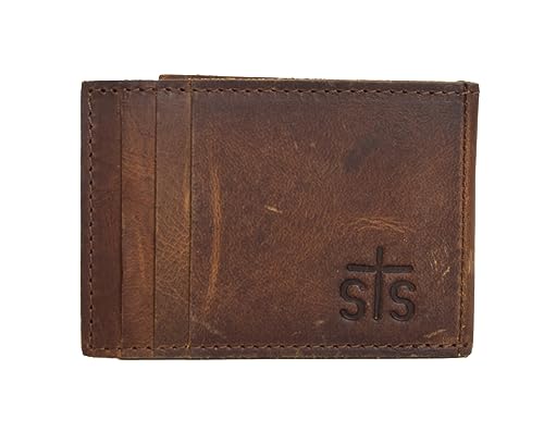 STS Ranchwear Premium Full Grain Leather Tucson Money Clip Wallet, ID, 3 Exterior Card Slots