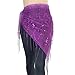 Women's Glitter Sequins Triangle Shawl Dancing Skirt Belt for Yoga Class Suit and Performance Costume