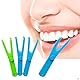 Wiederverwendbare Zahnseide Halter, 3 Stück Flosser Zahnseidenhalter, Dental Floss Halter, Zahnseide-Stick Zahnreinigung, Mundhygiene Zahnreinigung, für Familien Hotels und Reisen, 2 Blau, 1 Grün