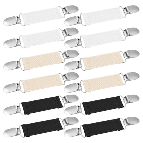 Image of Ruisita 12 Pieces Dress Clips Back Cinch Set, Shirt, Sweater, Clothes, Mitten, Shawl, Waist Clips for Women Men