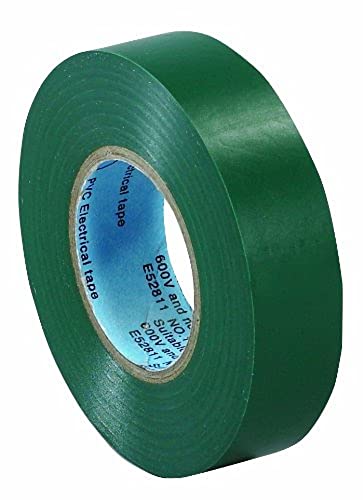 Image of Aviditi Green Electrical Tape, 3 /4 Inch x 20 Yards, UL Listed, Vinyl Tape to Repair, Splice and Bundle for All Electrical and Wiring Projects (10 Rolls)