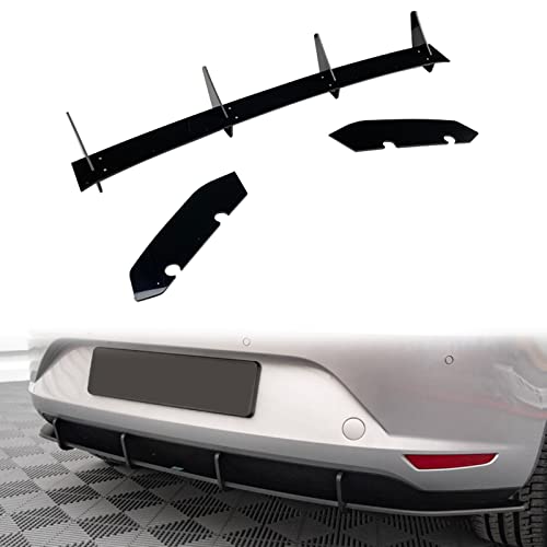 Diffuseur arrière noir pour Seat Leon MK3 Berline 2013-2016