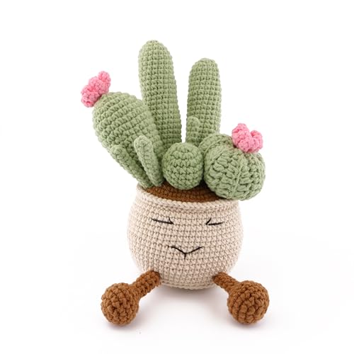 caiyjhao Crocheted Cactus Plants, Hand-Knitted...