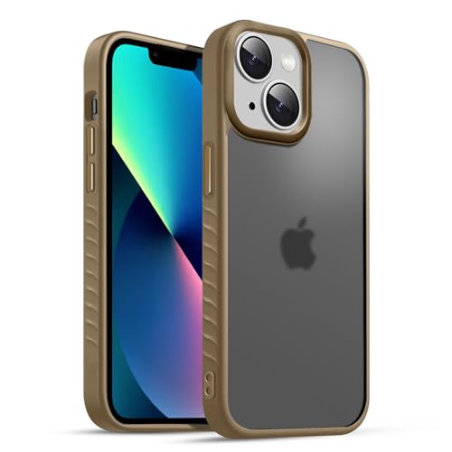 Image of KARWAN️ Shockproof Back Case Cover for iPhone 14 Plus | Camera Protection Bump |Shockproof Back Case Cover for iPhone 14 Plus - Brown
