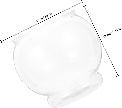Miniatura 2 de Tanque de peces Contenedor transparente para plantas de plástico, globo de escritorio, botella ecológica transparente, ornamento de mesa,