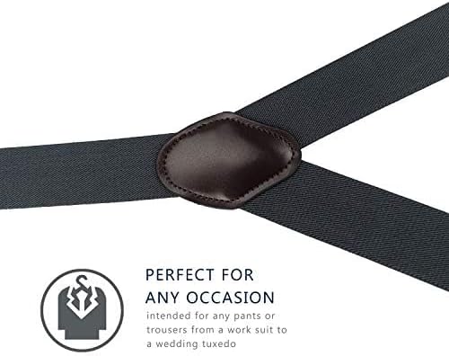 Suspenders for Men, Adjustable Suspenders with Elastic Straps Y-Back Construction Heavy Duty for Work - Image 4