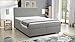 Produktbild Kuechen-preisbombe Boxspringbett Hotelbett 140x200 Bonellfederkern Bett mit Topper Paxos 1 hellgrau