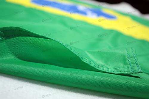 Drapeau Brésil 150x100cm en tissu nautique coupe-vent résistant pour mât - 3