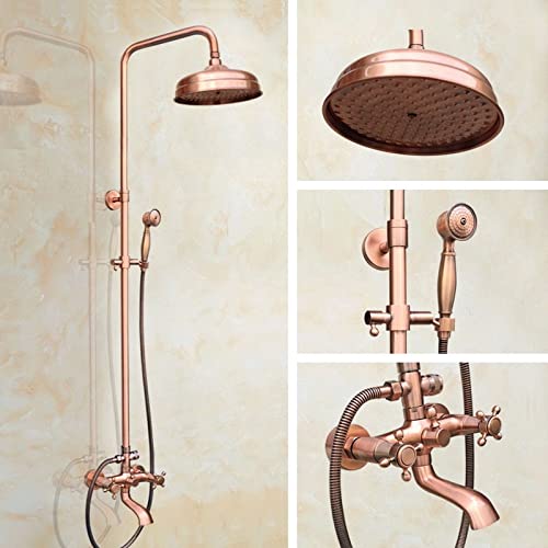 Robinet de Baignoire-Douche en Laiton Cuivre Rouge Antique Arg511