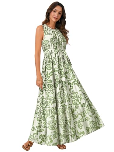 Image of Rooscier Women's Sleeveless Boho Maxi Dress