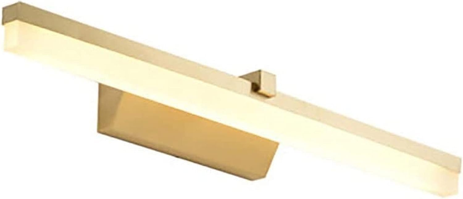 ASerZenith Mirror Lamp Led Wall Lamp Copper Bedside Lamp Bedroom Living Room Wall Lamp Bathroom Mirror Headlights Bath Mirror Lamps,40Cm