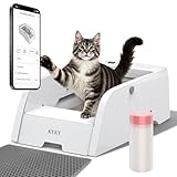Self Cleaning Litter Box, Upgraded Automatic Cat Litter Box Self Cleaning with APP Control, Large Open Design for Single/Multiple Cats, Anti Pinch and Odorless